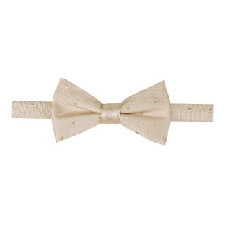 Stafford Reversible Dot Bow Tie, Ivory, Mens