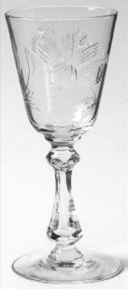 Cambridge Cambridge Rose (Stem #3700) Wine Glass   Stem #3700, Cut 1074