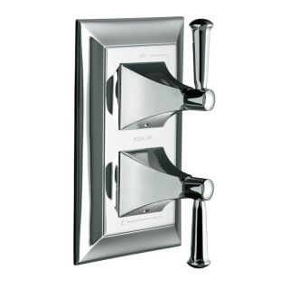 Kohler K t10422 4s cp Polished Chrome Memoirs Stacked Valve Trim With Stately Design And Lever Handles, Valve Not Included
