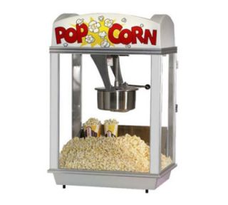 Gold Medal Popcorn Machine w/ 12 oz Removable Kettle, White Dome, 120/208 V