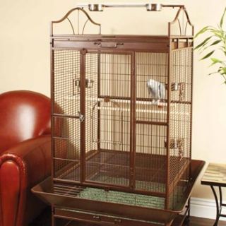 Designer Mink Brown Standing Parrot Cage