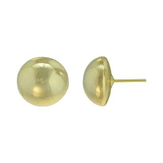14K Yellow Gold Ball Stud Earrings, Womens