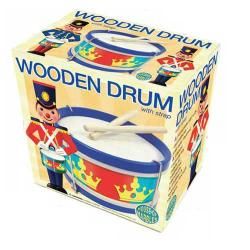 House Of Marbles Adjustable head Wooden Drum With Drumsticks