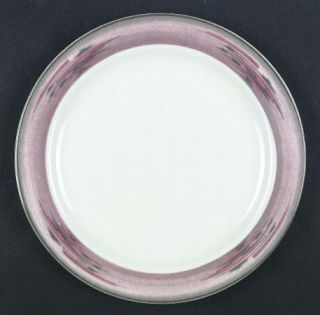 Epoch Desert Sky Dinner Plate, Fine China Dinnerware   Rose, Green & Gray Rim, G