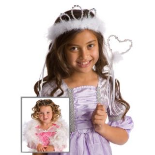 Little Adventures Princess White Wand, Tiara and Boa Set   White