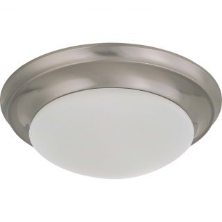 Nuvo Interior Home 1 light Brushed Nickel Flush Mount Fixture