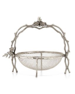 Bird & Branch Handled Wire Basket