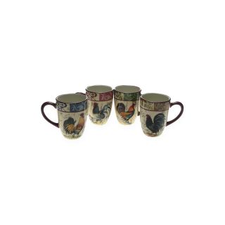 Set of 4 Lille Rooster Coffee Mugs