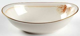 Noritake Devotion 10 Oval Vegetable Bowl, Fine China Dinnerware   Taupe Roses,