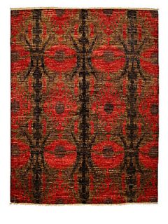 Darya Rugs Ikat Collection, Oriental Rug 81x108   Red/Brown