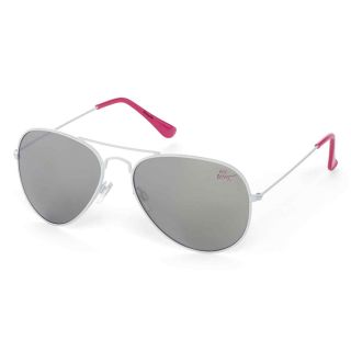 BETSEYVILLE Mirror Aviator Sunglasses, White, Womens