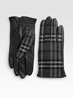 Burberry Wool Check Gloves