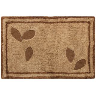 Sherry Kline Rindge Embroidered Cotton 20x30 inch Bath Rug (Light brown Materials 100 percent cotton Care instructions Machine washable The digital images we display have the most accurate color possible. However, due to differences in computer monitors