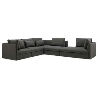 Trinidad 5 pc. Left Arm Chaise Sectional, Charcoal