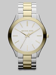 Michael Kors Two Tone Stainless Steel Watch   Silver Gold