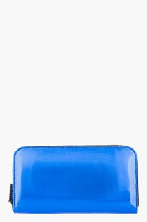 Marni Edition Metallic Blue Leather Continental Wallet