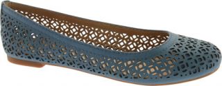Womens Lucky Brand Eastly   Chambray Leather Ballet Flats