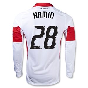 adidas DC United 2013 HAMID LS Authentic Secondary Soccer Jersey