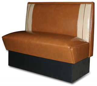 Vitro 44 in Upholstered Single Booth w/ Smooth Inside & Back, Classic Base