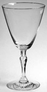 Fostoria Engagement Platinum Water Goblet   Stem #6092, Platinum Trim