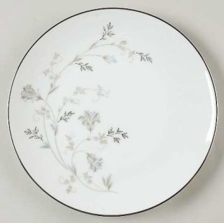 Noritake Valerie Salad Plate, Fine China Dinnerware   Blue/Gray Floral, Platinum