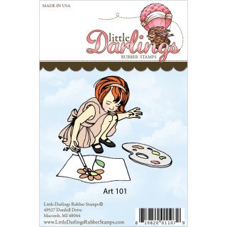 Little Darlings Unmounted Rubber Stamp art 101