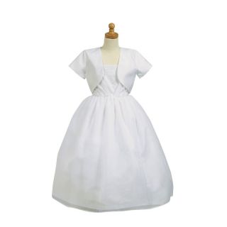 Fabianne Shatung/Organza First Communion Bodice & Bolero with Skirt Multicolor  