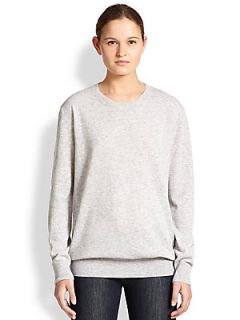 The Row Cashmere Rose Sweater   Light Grey Melange