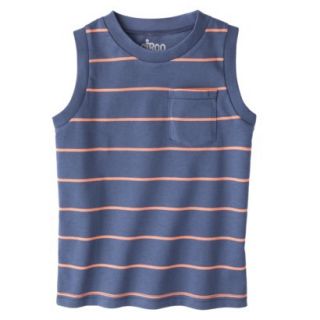Circo Infant Toddler Boys Striped Muscle Tee   Indie Blue 4T
