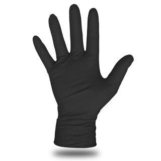 Boss Disposable Chemical Gloves   Medium   Black