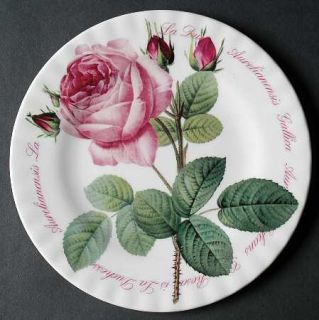 Roy Kirkham Versailles Tea Plate, Fine China Dinnerware   Large Pink Roses & Tex