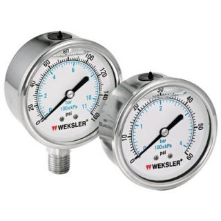 Weksler Liquid Filled All Stainless Steel Gauges   BY45YPV4LW