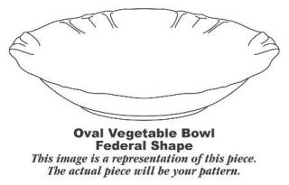 Syracuse Honeysuckle 9 Oval Vegetable Bowl, Fine China Dinnerware   Federal, Ye