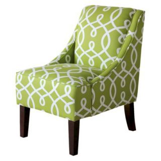 Skyline Accent Chair Upholstered Chair Threshold Swoop Chair   Green Cursive