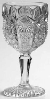 Imperial Glass Ohio Daisy & Button Clear  (Ohio) Wine Glass   Stem #505, Clear,