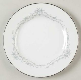 Mikasa Chadsworth Bread & Butter Plate, Fine China Dinnerware   Blue Flowers And