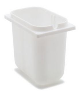 Carlisle 2 1/2 qt Fountain Jar   Notched, Polyethylene, White