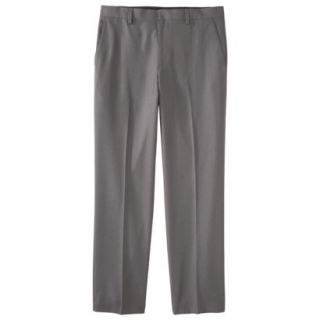 Mens Tailored Fit Microfiber Pants   Light Gray 33x36