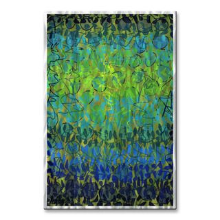 Alexis Blue Patterns Ii Abstract Metal Wall Hanging (MediumSubject ContemporaryMedium MetalOuter dimensions 23.5 inches high x 16 inches wide x 1 inches deep )