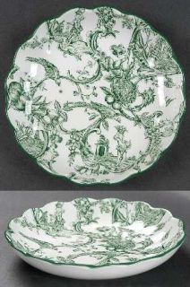 Spode Provincial Garden Green Small Round Fluted Dish, Fine China Dinnerware   I