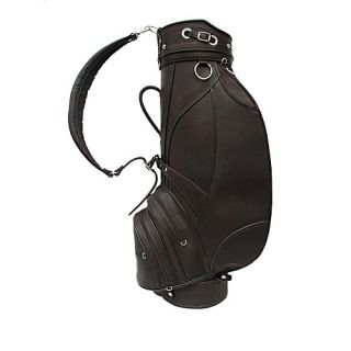 Deluxe 9 Leather Golf Bag   Chocolate