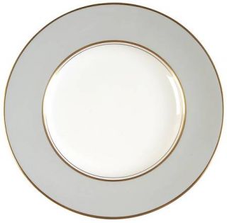 Royal Worcester Ventura Grey Salad Plate, Fine China Dinnerware   Gray Rim, Gold