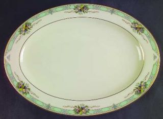 Lenox China Heritage Glen 13 Oval Serving Platter, Fine China Dinnerware   Frui