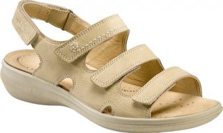 Womens ECCO Breeze 3 Strap Sandal   Sand Nubuck Veauline Casual Shoes