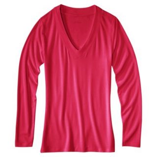 Womens Favorite Long Sleeve V Neck Tee   Established Red   L