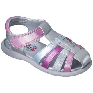 Toddler Girls Rachel Shoes Summertime Sandals   Silver 9