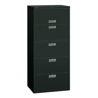HON 600 Series 30 W Five Drawer Lateral File with Posting Shelf 675L Finish