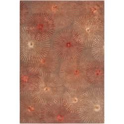 Hand tufted Brown Finesse New Zealand Wool/ Viscose Rug (33 X 53)