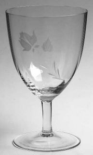 Riekes Crisa Monaco Water Goblet   Triangular Bowl, Cut Design