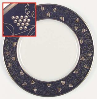 Castleton (USA) Caveaux Dinner Plate, Fine China Dinnerware   Cobalt Blue Border